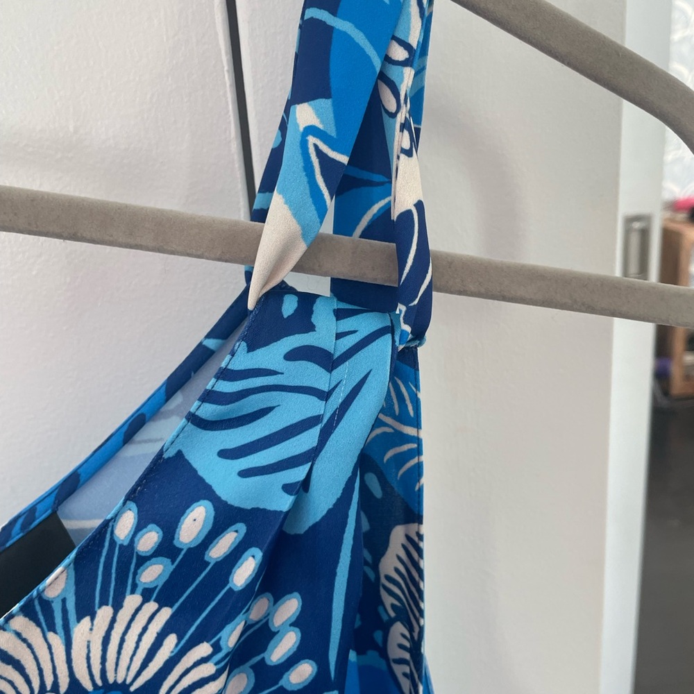 NWT Alex Marie Blue Floral One-Shoulder Top Sz S - Picture 6 of 6